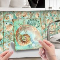 24pcs Antique Porcelain Pattern Tiles Stickers Self Adhesive Waterproof Wall Stickers for Kitchen Bathroom Table Floor