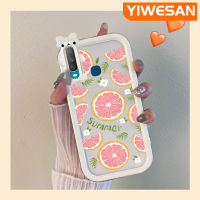 YIWESAN เคสสำหรับ VIVO Y12 Y3 Y12i Y17 Y15 2020 Y11 2019การ์ตูนน่ารักมะนาวมีขอบเคสโทรศัพท์โปร่งใสสัตว์ประหลาดตัวเล็กเลนส์กล้องถ่ายรูปเคสกันกระแทกกันกระแทก