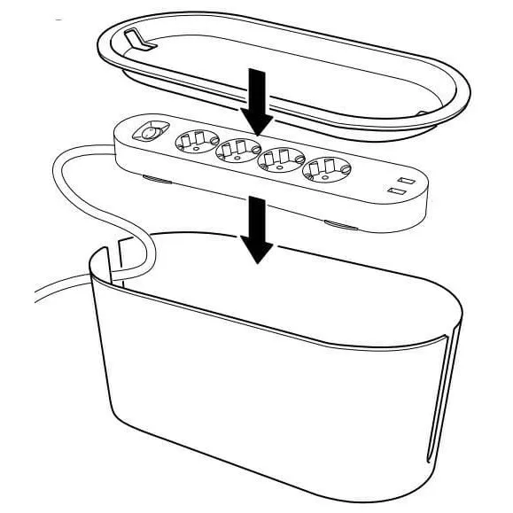 IKEA ROMMA Cable Management Box box pengatur kabel Lazada Indonesia