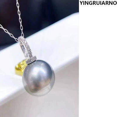 YINGRUIARNO Natural Pearl Necklace White Pearl Necklace Sterling Silver Activity Buckle Zircon Pearl Necklace