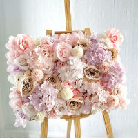 Silk Rose Flowers 3D Backdrop Wall Wedding Decoration Artificial Flower Wall Panel for Home Decor Backdrops Baby Shower