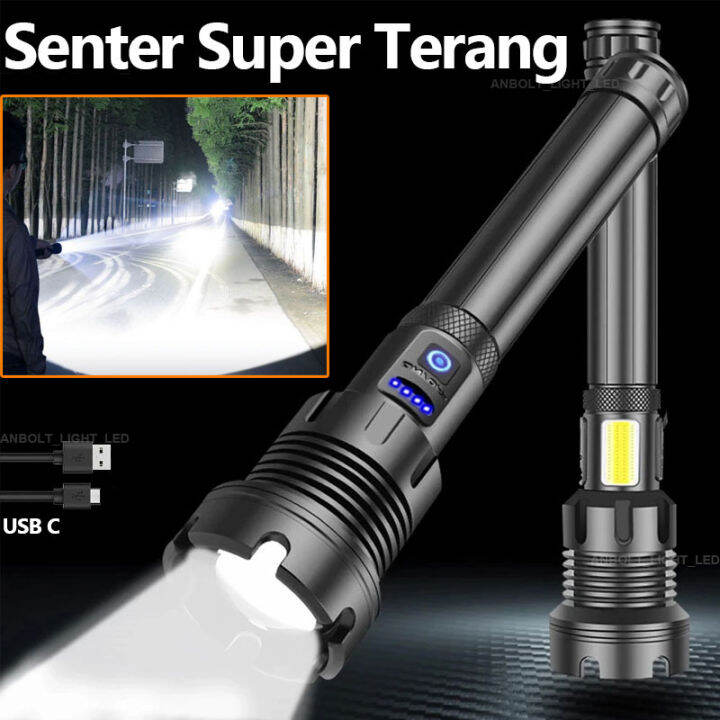 (Free 26650 Battery )16 Core Torch Light High Power Led Flashlight