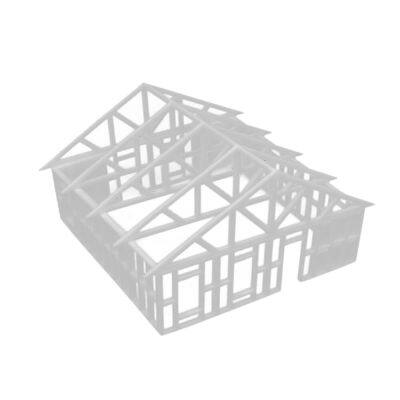 Outland Models Railroad Scenery Structure House Framework Under Construction 1:87 HO Scale