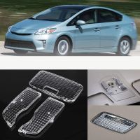 3ชิ้นที่คลุมหลอดไฟไฟโดมอ่านหนังสือแผนที่ภายในใสสำหรับรถยนต์ Toyota Prius 2010 - 2015