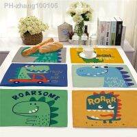 Cartoon Dinosaur Place Mats Placemats Fabric Coaster Table Decoration Mat Kitchen Posavasos Manteles Individuales Onderzetters