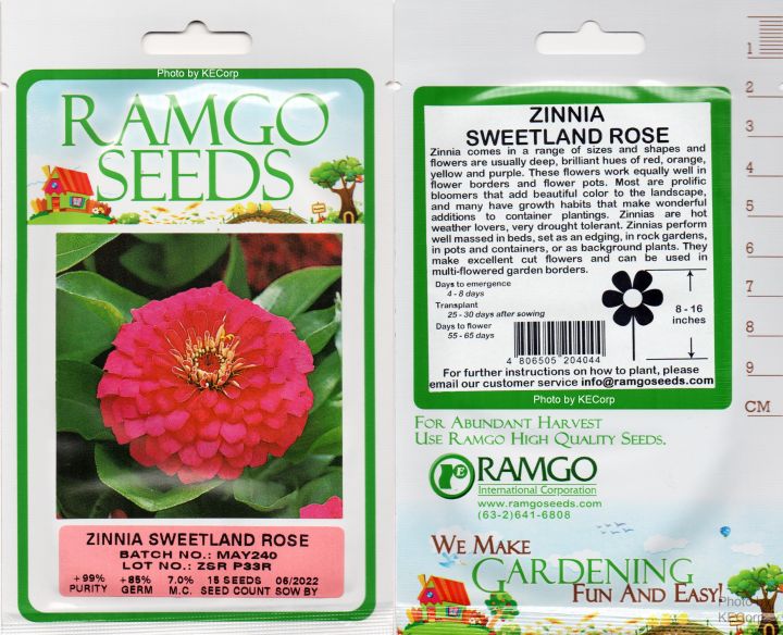 Ramgo Flower Seeds Rcf Zinnia Sweetland