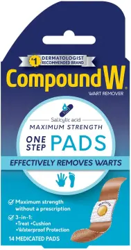 Compound W One Step Pads, Salicylic Acid Wart Remover