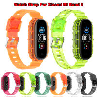 Silicone Strap For Xiaomi MI Band 8 Watch Wrist Band Bracelet SmartWatch Sport Replacement Transparent Watchband Accessories Smartwatches