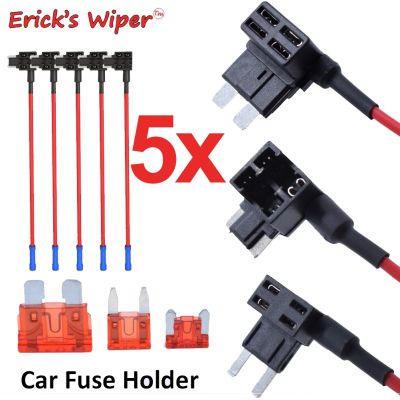 Ericks Wiper 5Pcs Add-A-Circuit Car Auto Adapter Micro 2 Blade Fuse Holder APT ATR Fuses Tap Micro Fuse Holder Splitter