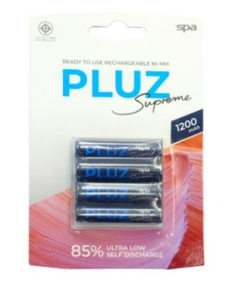 ถ่านชาร์จ Spa Pluz Size AAA 1200 mAh 4 ก้อน ของใหม่ ของแท้บริษัท