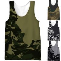 Men Camouflage Tank Top Summer Mens O Neck Sleeveless Camo Vest Outdoor Sports Outwear Male Clothing XXL Майка