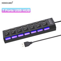 USB HUB 2.0 USB 2.0 HUB Multi USB Splitter Hub ใช้แลนไฟ 4/7 พอร์ต Multi Expander 2.0 USB HUB พร้อมลดราคาสำหรับพีซี-wcqre7872