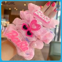 HEYGIRL สีทึบทึบ ตุ๊กตาบาร์บี้ scrunchie แฟชั่นสำหรับผู้หญิง อีลาสติก เชือกมัดผม ที่มัดผม หางม้าหางม้า ยางรัดผม สำหรับผู้หญิง