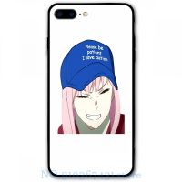 Zero Two Please Be Patient Cap Phone Case For iPhone 12 Pro 11 X XR XS Max 8 7 6 6s Plus 5s Soft TPU Glass Back Cover
