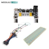 MB102 Breadboard Power Supply Micro USB Module+ 400 Tie Points Holes Universal Solderless PCB Breadboard +65PCS Jumper Wires