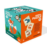 Haoqi Star Childrens Early Education Enlightenment Puzzle ปริศนากระดาษสัตว์น่ารัก 0-6 เด็กอนุบาล ~