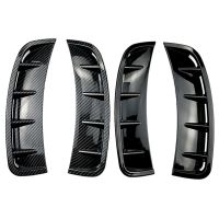 4Pcs Front Bumper Air Outlet Stickers Trim Cover For Mercedes Benz A Class W177 A180 A200 A220 Black Carbon Fiber