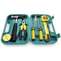 （QIQI tool） 9ชิ้นเครื่องมือฉุกเฉินกล่องเครื่องมือฮาร์ดแวร์รวมบ้าน CarClawScrewdriver เครื่องตัดลวด