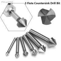 3Flute Hard Metals Countersink Drill Bit Round Handle 90 Degree HSS Wood Steel Chamfer Cutter Tool 6.3/8.3/10.4/12.4/16.5/20.5mm