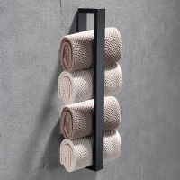 202140 Cm Bathroom Stainless Steel Towel Rack Face Towel Rack Free Perforated Towel Rack Household Kitchen Supplies