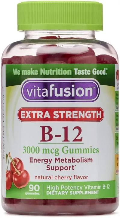 Vitafusion Extra Strength B12 Gummies 90 Count Packaging May Vary