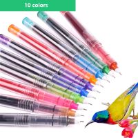 Colored Gel Pens 10 colors available Fine point 0.5 mm Large capacity 13cm Needle pens School&amp;office supplies Stationary