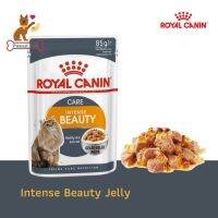 Intense Beauty Jelly อาหารชนิดเปียกสำหรับแมวโตอายุ 1 ปีขึ้นไปที่ช่วยดูแลผิวหนังและเส้นขน ขนาดซอง 85 กรัม