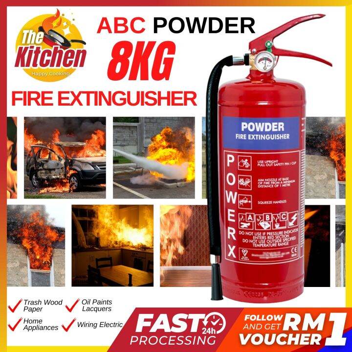 8KG ABC Powder Fire Extinguisher for Car Home Office Portable