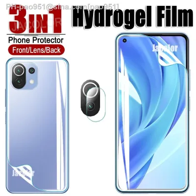3 in 1 Hydrogel Film On For Xiaomi Mi 11 Lite 5G NE Ultra 11T Pro Screen Protector Xiomi 11Lite Camera Lens Glass For Xiaomi11t