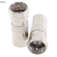 FUYU 2pcs F TYPE MALE plug Connector Socket TO RF COAX TV Aerial MALE ADAPTER