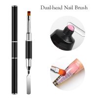 1PC Dual Ended Nail Art Pen Acrylic UV Gel Extension Builder Flower Painting Brush UV Gel Remover Spatula Stick Manicure Tools