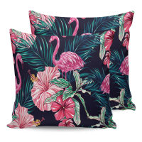 Flamingo Tropical Flower Pillow Cases Sofa Decor Pillow Cover for Living Room Decorative Pillows In Bedroom Printed Pillowcase