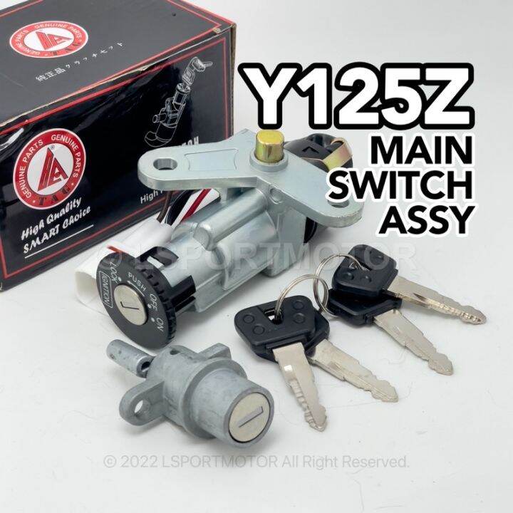 YAMAHA Y125Z MAIN SWITCH ASSY (TAG) IGNITION SWITCH KEY LOCK STARTER SWITCH SEAT LOCK SWITCH