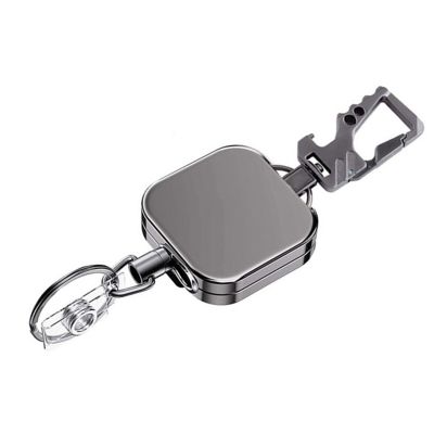 Office Lanyard Clip Keychain Name Tag Holder Keyring Id Card Key Ring Cord Reel Retract Pull Key Recoil Badge