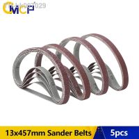 CMCP 5pcs 13x457mm Sanding Belts 40/60/80/120 Grit Abrasive Belt Sanding Band for Wood Soft Metal Polishing