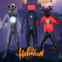 Halloween Cosplay Party Bodysuits Video Game Costume with Headgear Cosplay Costume Halloween Cosplay Jumpsuit Dress Up for Boys lovely