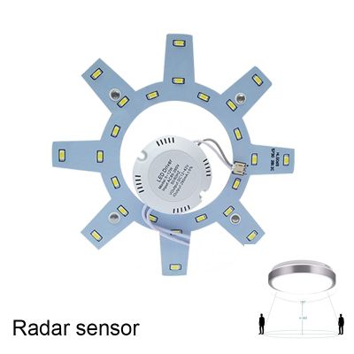 12W 18W 24W Radar Ceiling Fixture LED Ring Panel Circle Lights 5730 LED Ceiling Board Circular Lamp With Magnet Screw Driver