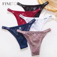 FINETOO กางเกงลูกไม้ผู้หญิง S-XL กางเกง Low-Rise Thongs สุภาพสตรีเซ็กซี่ Letter ชุดชั้นใน