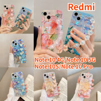 เคส RTY สำหรับ Redmi Note 10 Pro Redmi Note 10S Redmi Note 10 5G Redmi Note 10 4G Crossbody เคสโทรศัพท์ Crossbody Bluray แววน้ำมันภาพวาดเคสแบบนุ่มเพชร