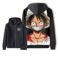 ONE PIECES การ์ตูน Hooded Zipper Men WoMen S Cou Hip Hop หลวมโพลีเอสเตอร์ Men WoMen S WomensHooded Men WoMen S WomensHooded Jacket Hoodie Jacket-BA17