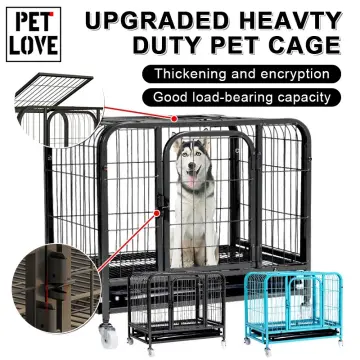 Giant Dog Crate Strong Metal Military Pet Kennel Playpen Large Dogs Cage  w/Tray