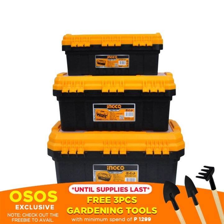 Ingco Original 3pcs Plastic Tool Box Set with Removable Tray PBXK0301