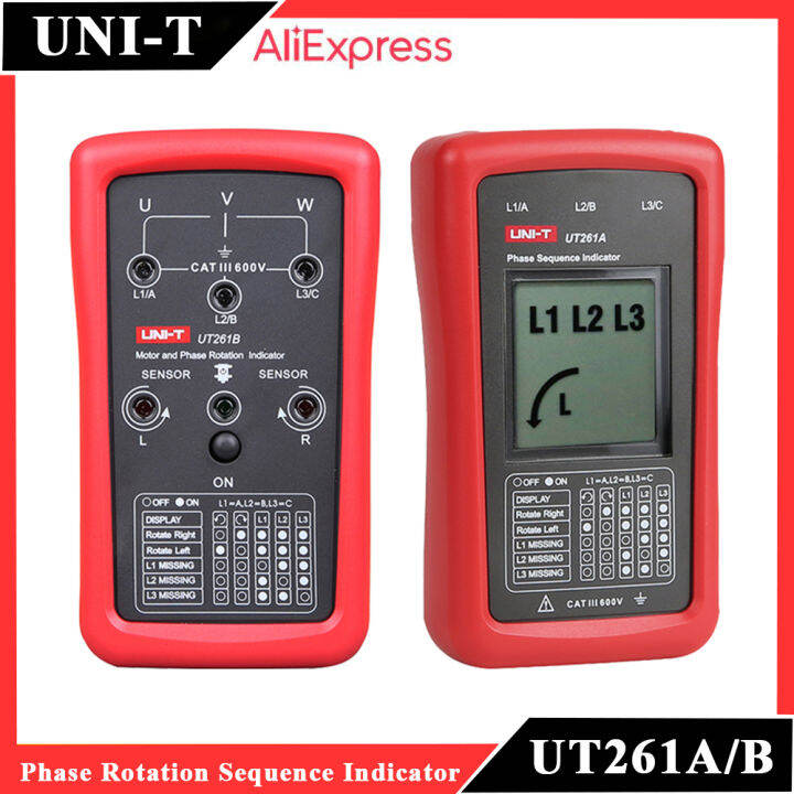 Uni t ut261a 3 phase sequence indicator portable ut261b motor and phase