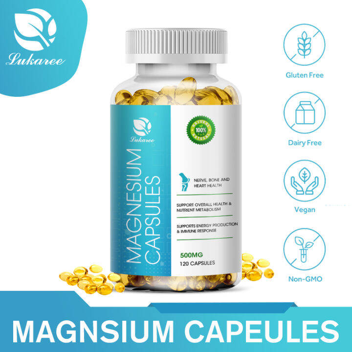 Magnesium Glycinate 500 Mg Support Nerve Bone And Heart Health Energy 