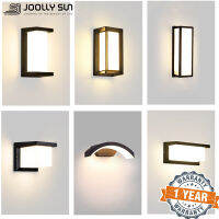 Joollysun โคมไฟด้านนอกแบ็คดรอปเป่าลม LED ไฟประดับบ้านไฟประดับผนังนอกอาคารทันสมัยสำหรับทางเดินข้างประตูโรงรถ