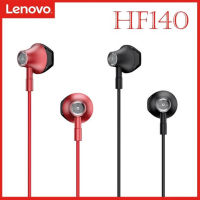 Lenovo HF140ชุดหูฟังแบบมีสายพร้อมไมโครโฟนตัดเสียงรบกวน Super Bass Stereo 6d Music สำหรับสมาร์ทโฟน