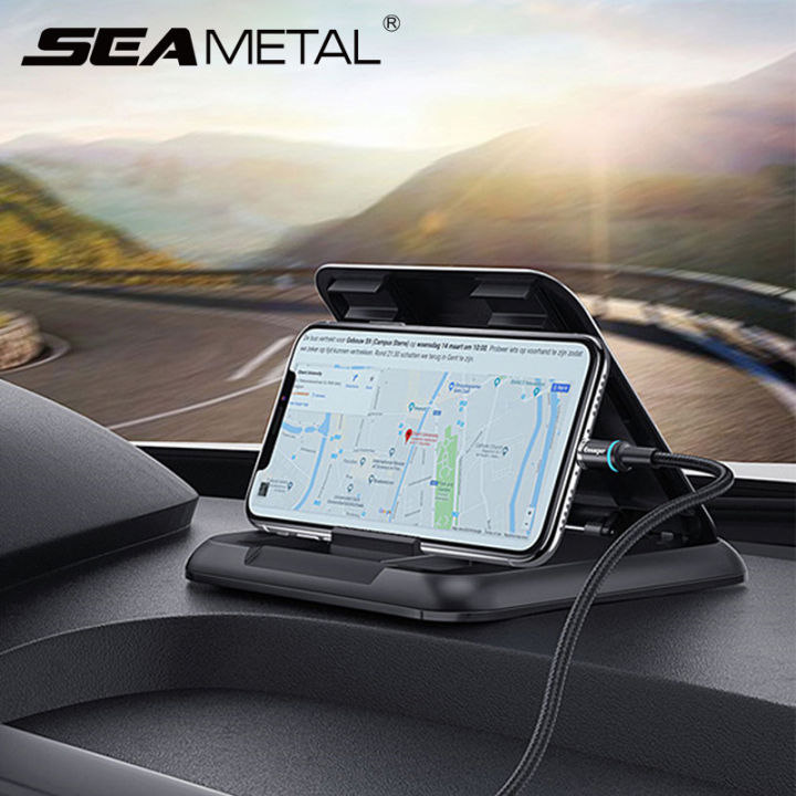 universal-car-phone-holder-dashboard-auto-carbon-fiber-mount-anti-slip-gps-navigation-smartphone-stand-for-phone-accessories