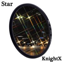 Aaknightx Star Line 4 6 8ดาวเลนส์กล้องถ่ายรูปฟิลเตอร์สำหรับกล้องแคนนอน Sony Nikon 200d 1200d 24-105 D80 700d D5100 60d Dslr 52มม. 58มม. 67มม.