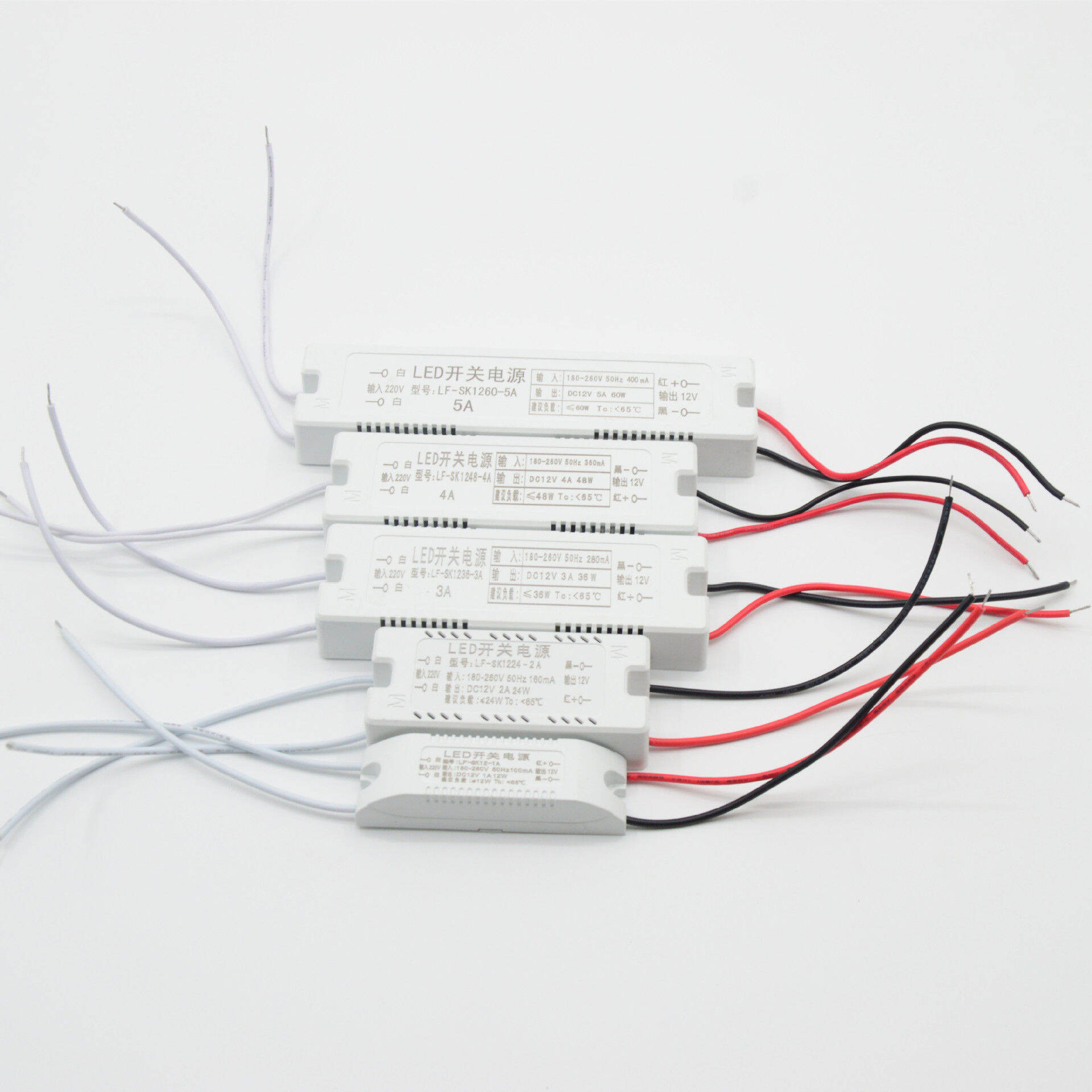 แหล่งจ่ายไฟ LED DC12V24V 12W 18W 24W 36W 48W 60W 72W โคมไฟ Transformers ...