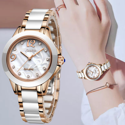 SUNKTA Luxury Crystal Watch Women Gift Waterproof Rose Gold Ladies Wrist Watches Top nd celet Clock Relogio Feminin Hot